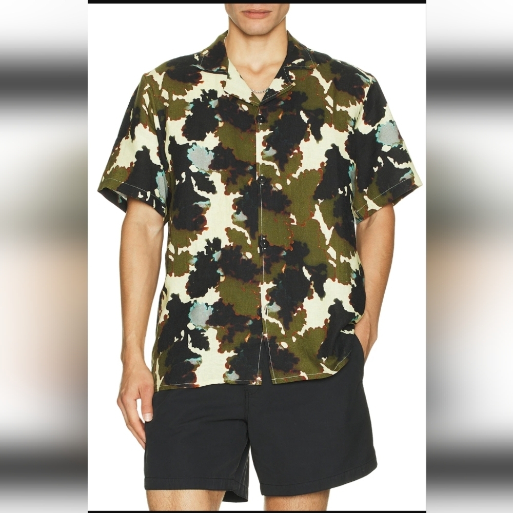 OAS Foliago Cuba Linen Shirt in Multi